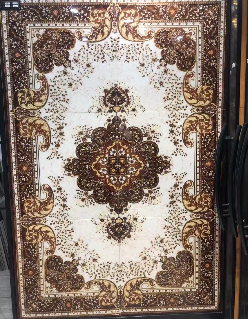 1200*1800mm Foshan Decoration Polished Glazed Ceramic Carpet Floor Tile