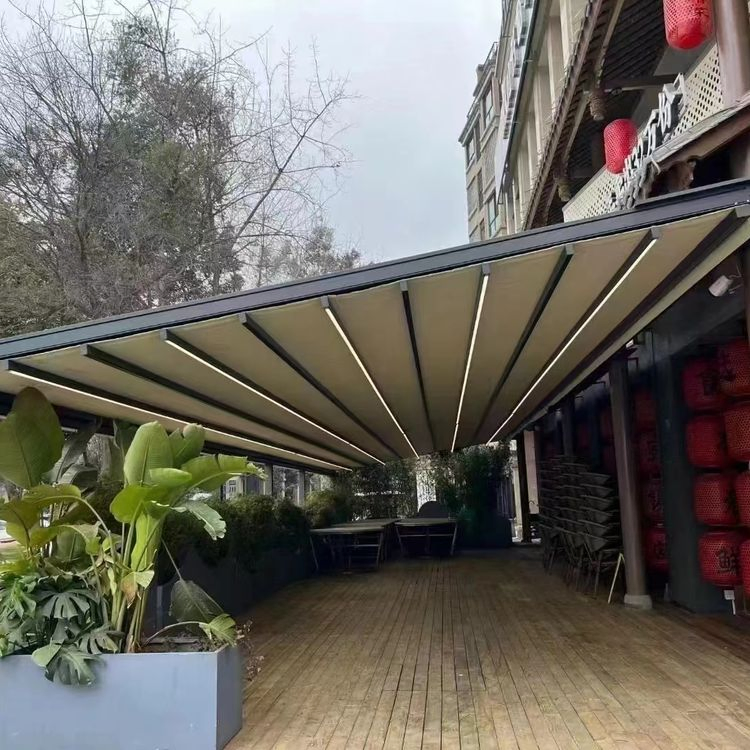 Aluminum Roof Electric Pergola Retractable Awning Canopy Motorized Outdoor