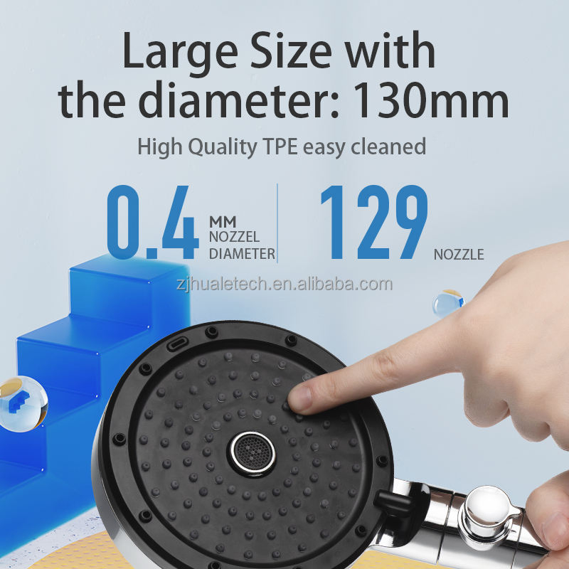 4f8183 4 Mode High Pressure Shower Head High Pressure Hand Shower Spray with on/off Switch
