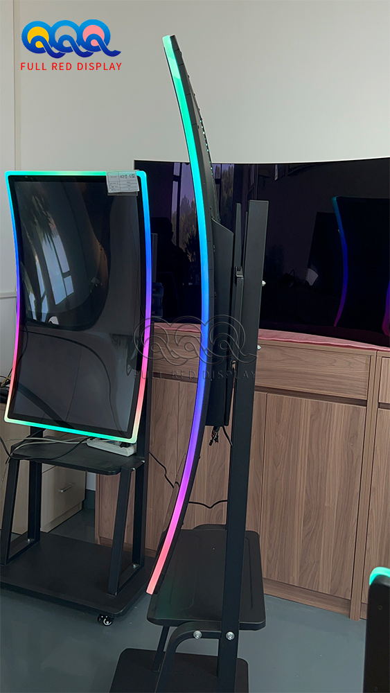 27 32 43 55 Inch Curved Touch Screen Monitor Video Game Fire Link Game Skill Game Monitor with LED Light