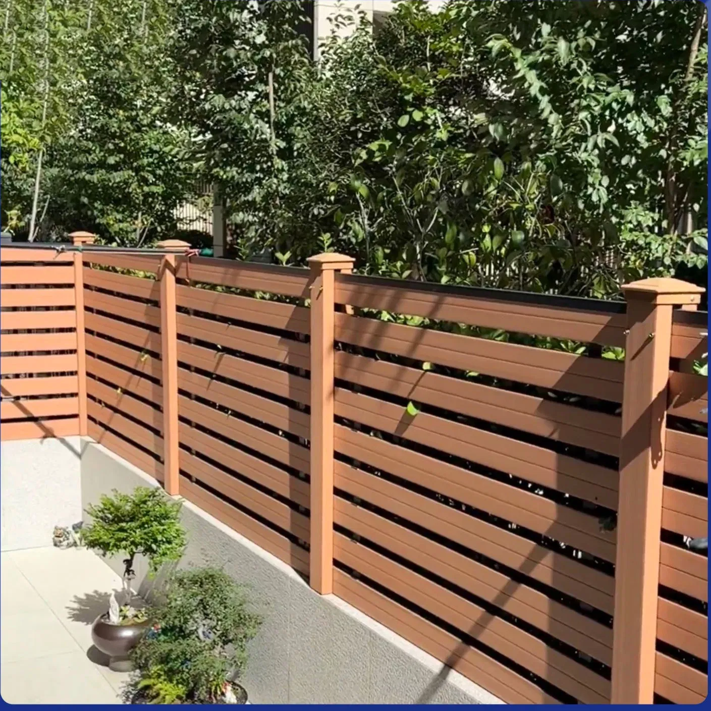 Outdoor Waterproof & Moisture-Proof WPC Fence Board and Gate for Villa Garden Low Maintenance Co-Extruded Fencing