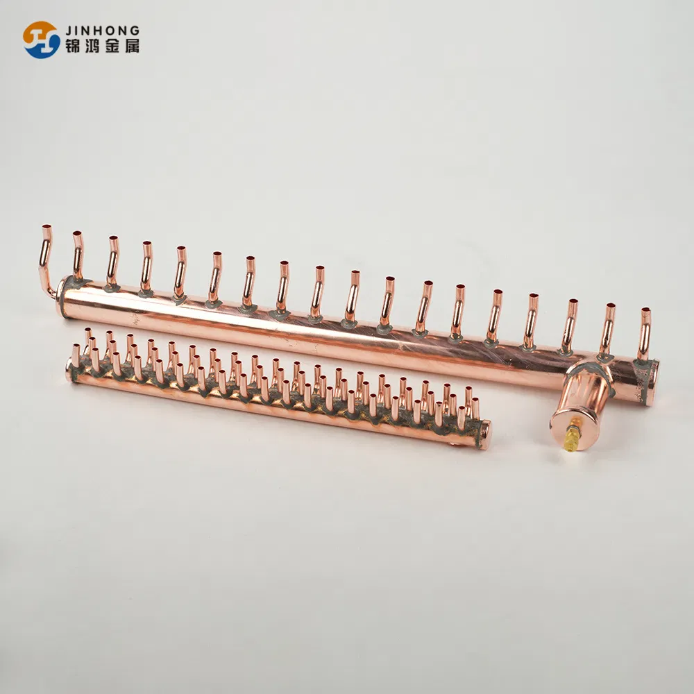 Factory Customized Closed Copper Header Water Distributor Manifold for HVAC System