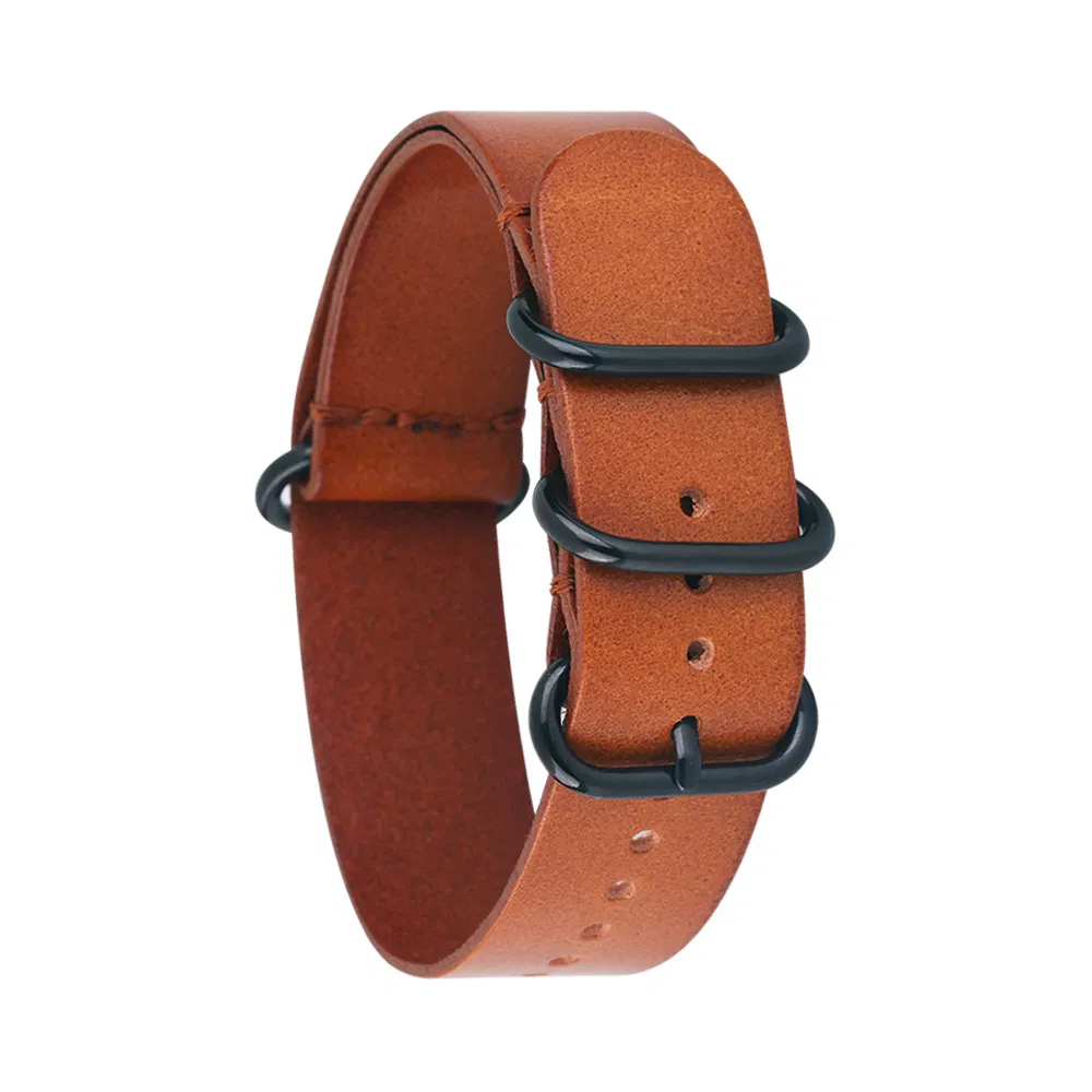 Full-Grain Leather Nato Watch Strap for Quartz Watch