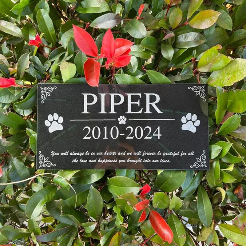 Personalized Engraved Black Granite Gravestone Customized Memorial Stone Plaque