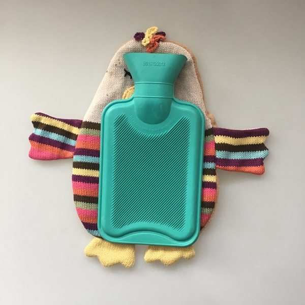 Knitted Hen Design Cover for Heat Bag and Rubber Bag