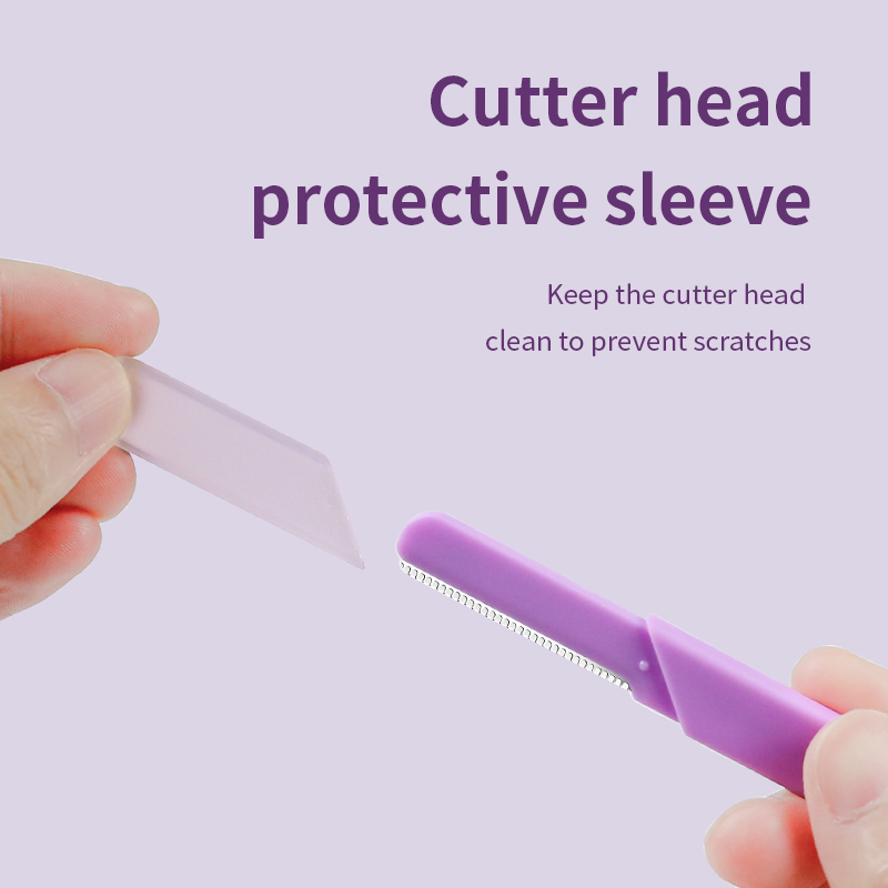 Sleek Precision Brow Shaping Tool for Women with Stainless Steel Blade