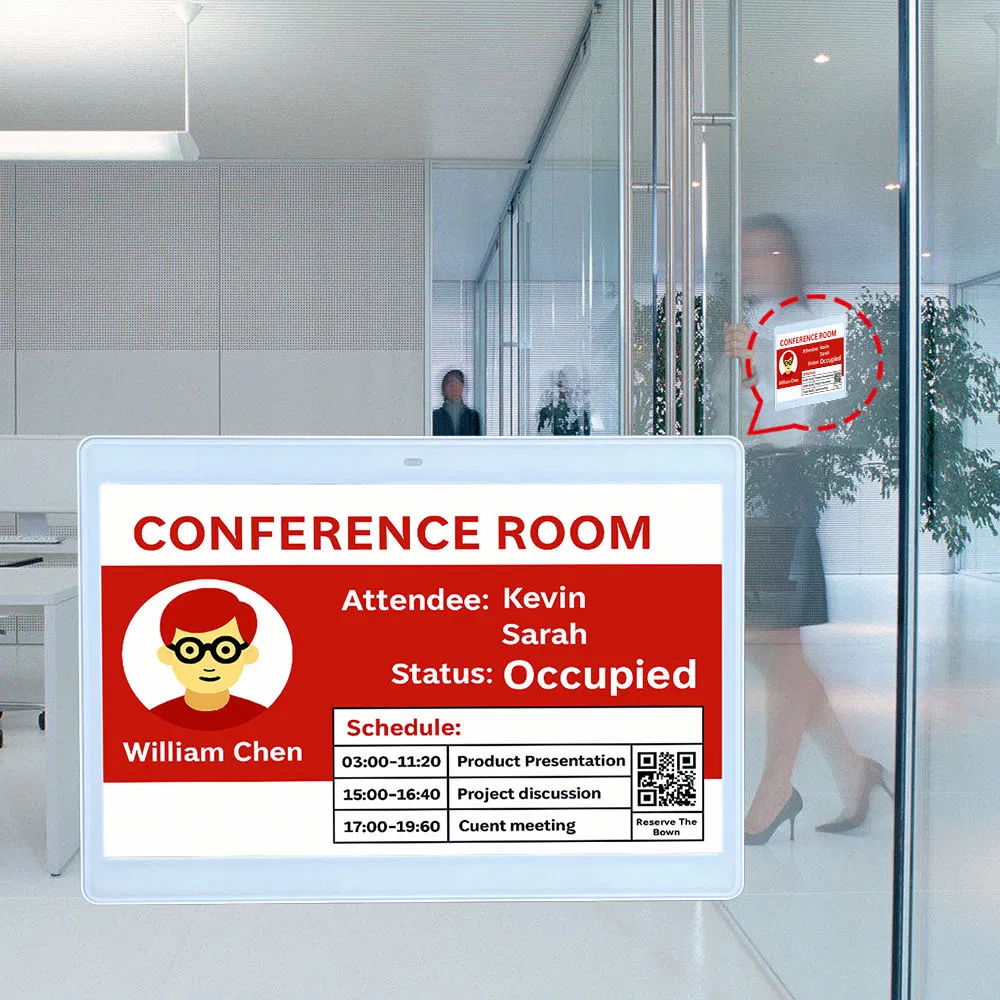 Smart Office Solution Wireless Bluetooth Etiqueta Electronica Digital Signage ESL Label Indoor Epaper Large E Ink Screen Display Timely Action