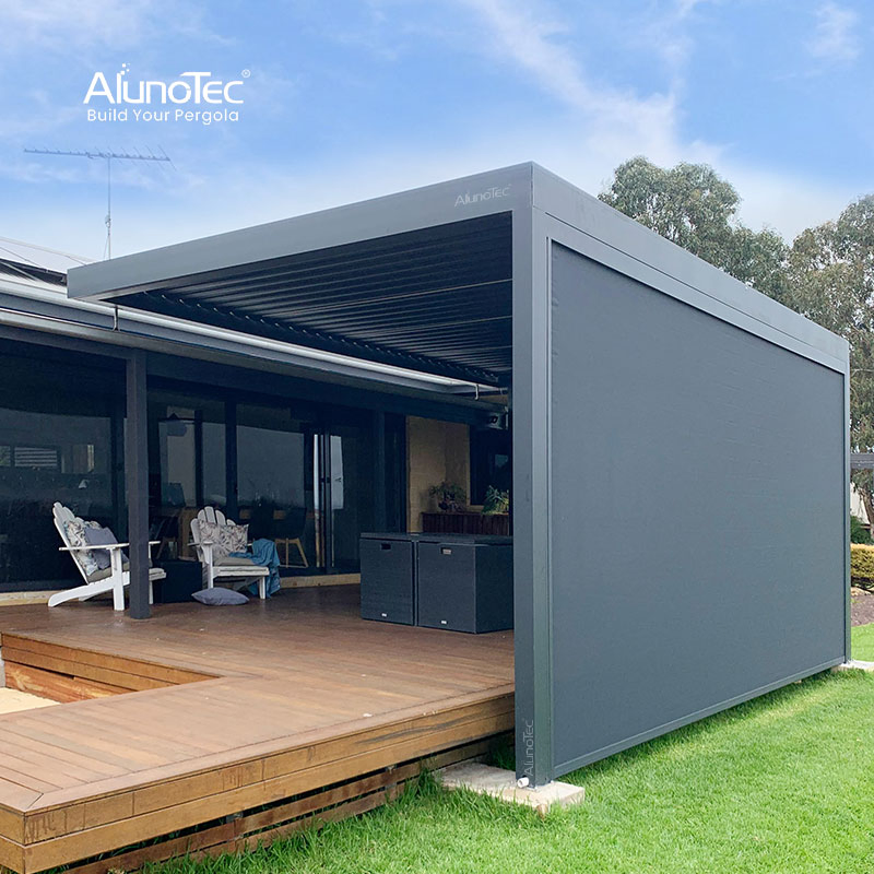 Motorized Manual Waterproof Aluminum Pergola Patio Cover Louver Roof Garden Gazebo Outdoor Awning Canopy Aluminium Pergola
