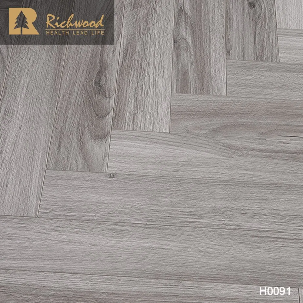 High-Density Fiberboard Oak Parquet Zero Formaldehyde Added Vinyl Herringbone Parquet Collection Laminated Wood Floor Building Material