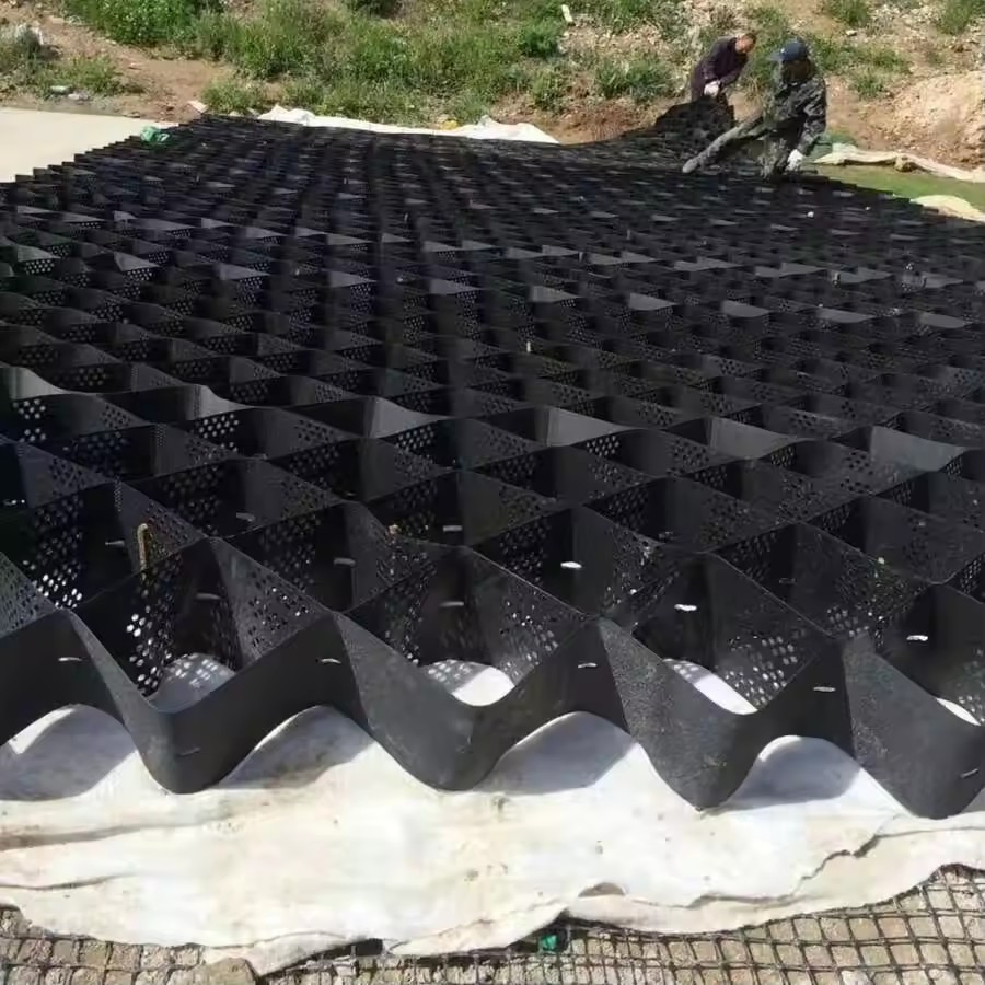 UV Resistant Retaining Wall Stabilization Geogrid HDPE Geocell