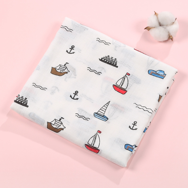 China Wholesale Muslin Swaddle 2 Layers Newborn 120*110cm Receiving Blanket 100% Cotton Swaddle
