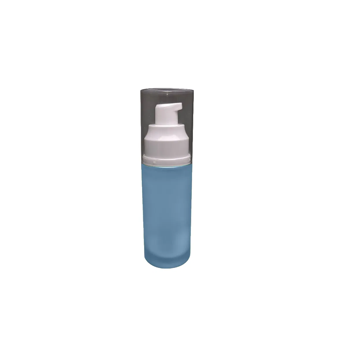 Acne Treatment Lotion Empty Glass Bottle Packaging 60ml Cylinder Shape Plastic Cream Pump Transparent Cap
