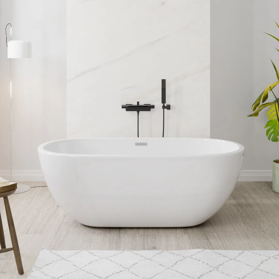 Утолщенная акриловая ванна овальная