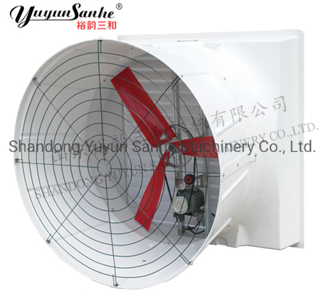 Fiberglass FRP Ventilation Shutter Cone Exhaust Fan Wall Mounted for Poultry Farm Chicken Layer Broiler House Air Cooling Air Cooler Tunnel Blower Big Air Flow