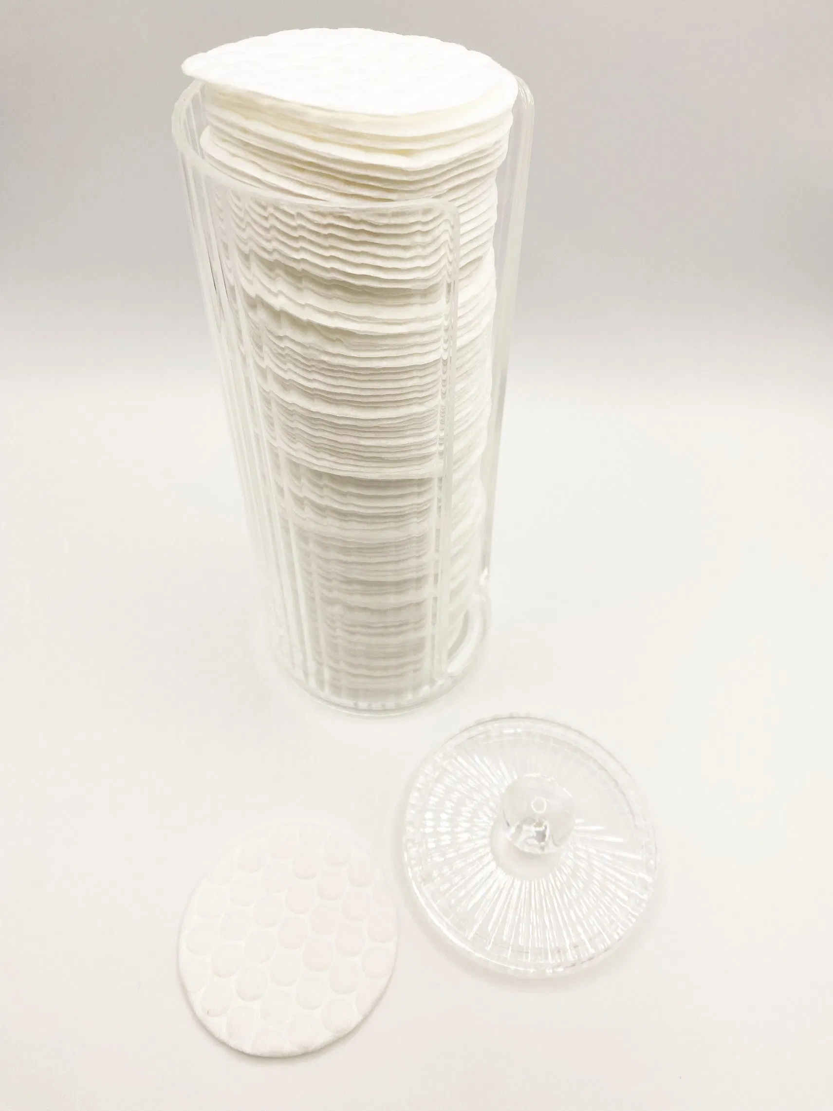 Promotional Gift Acrylic Transparent Cosmetic Cotton Pad Container Jar