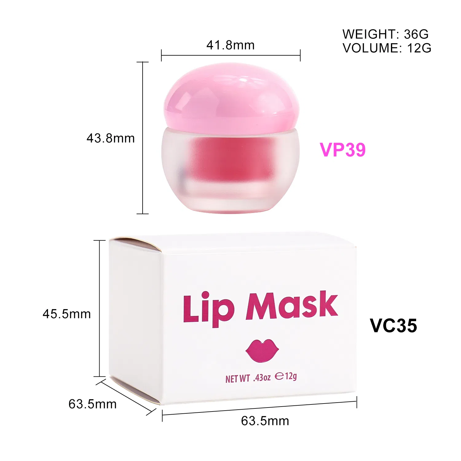 Organic Vegan Overnight Lip Balm for Plump, Hydrated Lips