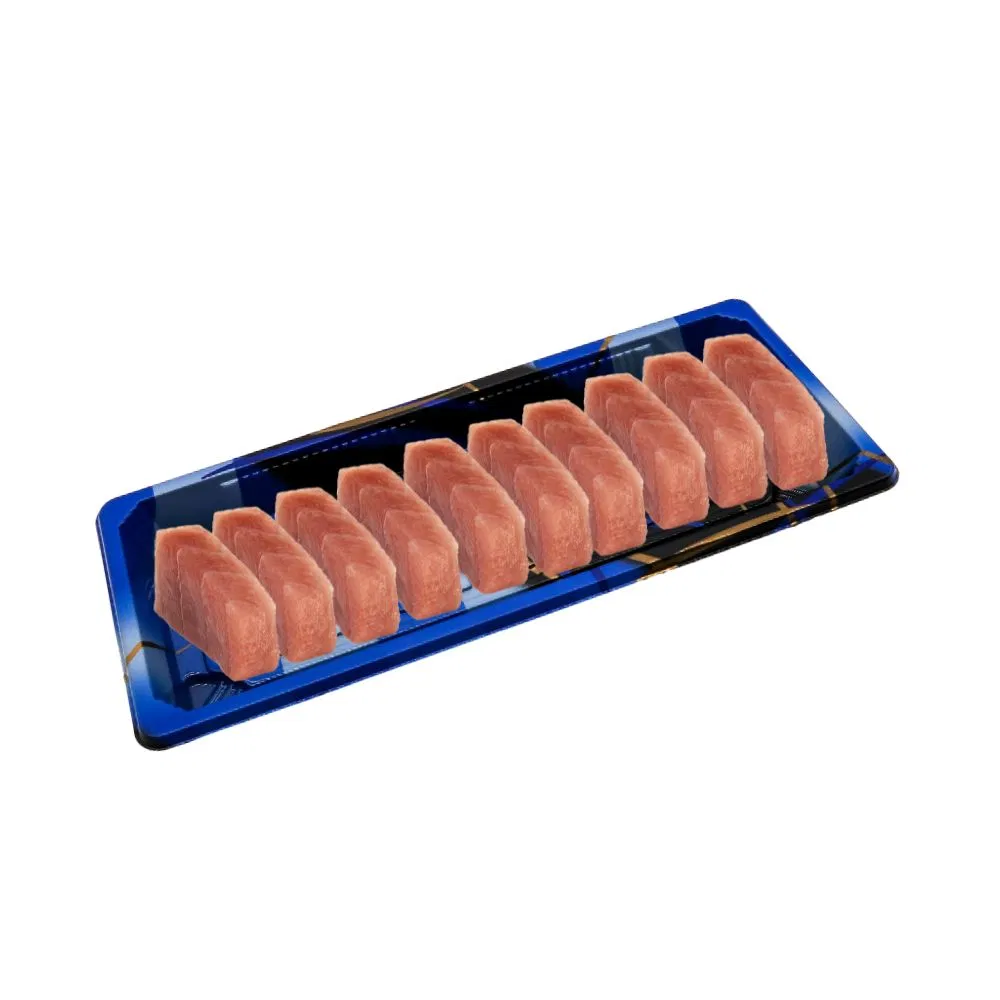 Manluen Factory Wholesale Customization Disposable Sushi Roll Food Packaging Plastic Desserts Food Container Takeaway Sushi Tray