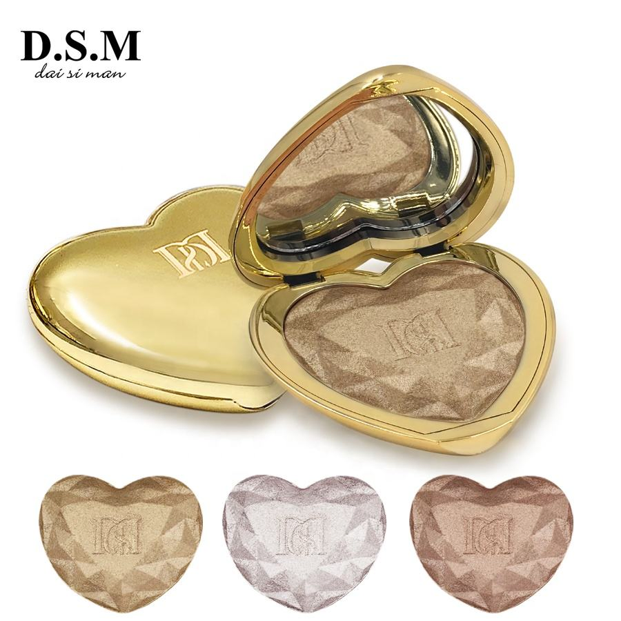Dsm Brighten Cheek Highlight Pressed Powder Long Lasting Glow Glitter