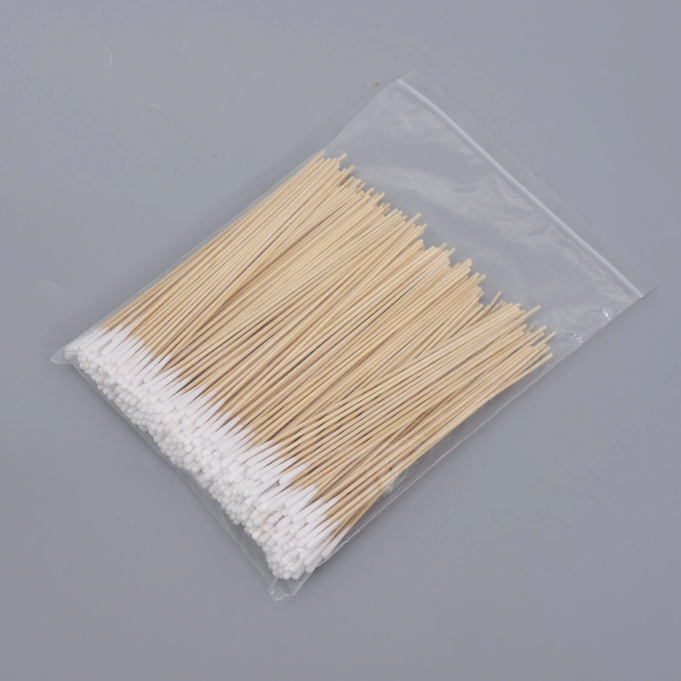 DNA Ecofriendly Sterile Medical 6" 6 Inch 15cm Extra Long Single Tips Wood Wooden Sticks Bud Cotton Swab for Specimen Collection