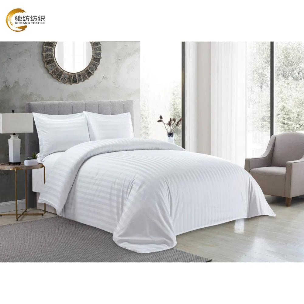 OEM Simple-Style Hotel Bed Linen Cotton Hotel Embroidery Bedding Set