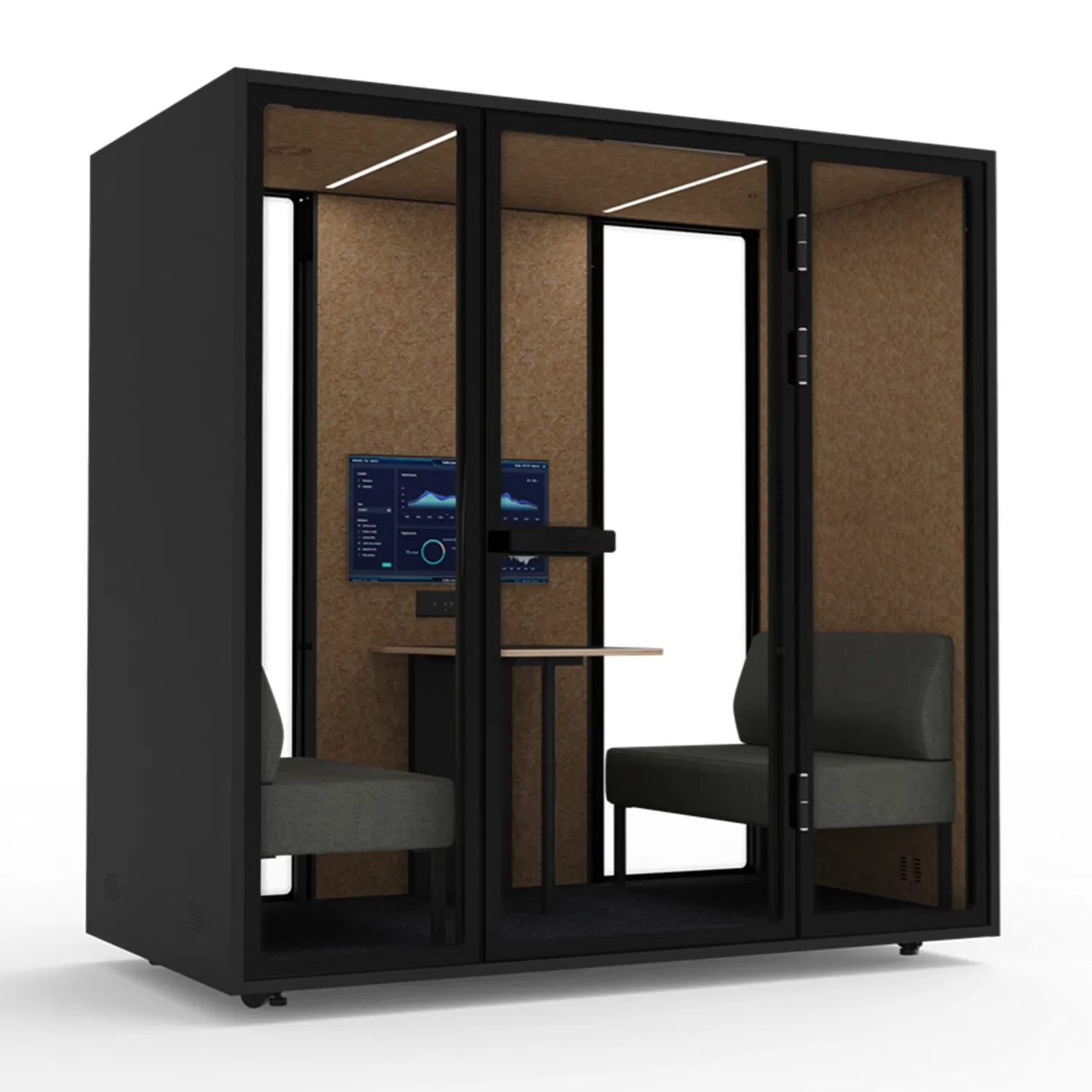 Simple Silent Soundproof Chatting Telephone Booth for Interview