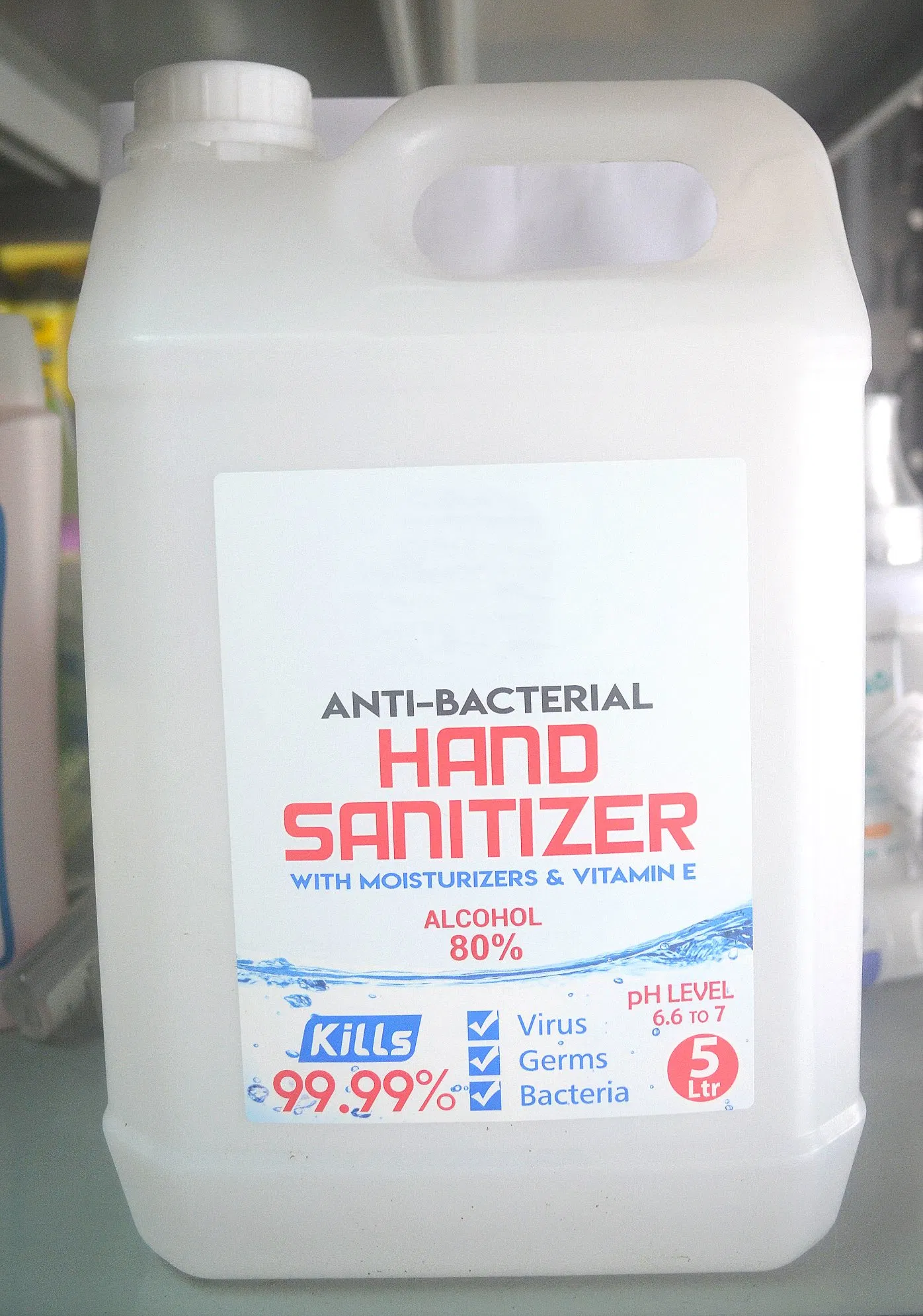 5L Moisture Disinfectant Alcohol Hand Sanitizer Gel Ce Certification with Vitamin E