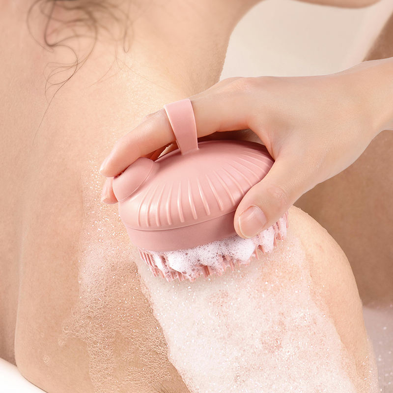 Multi-Use 2 Options Portable Reusable Silicon Pet Bath Body Scrubber Silicone Soft Shampoo Massage Head Hair Scalp Comb Brush for Human and Animals