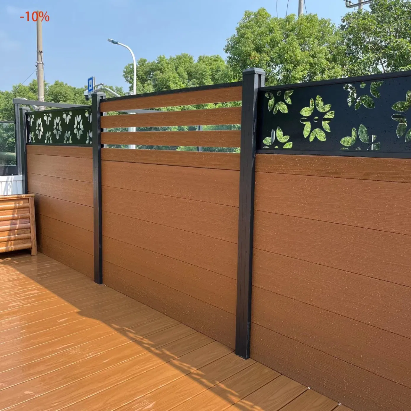 Wholesale Outdoor Privacy WPC Fence Waterproof Wood Plastic Composite Fencing Garden