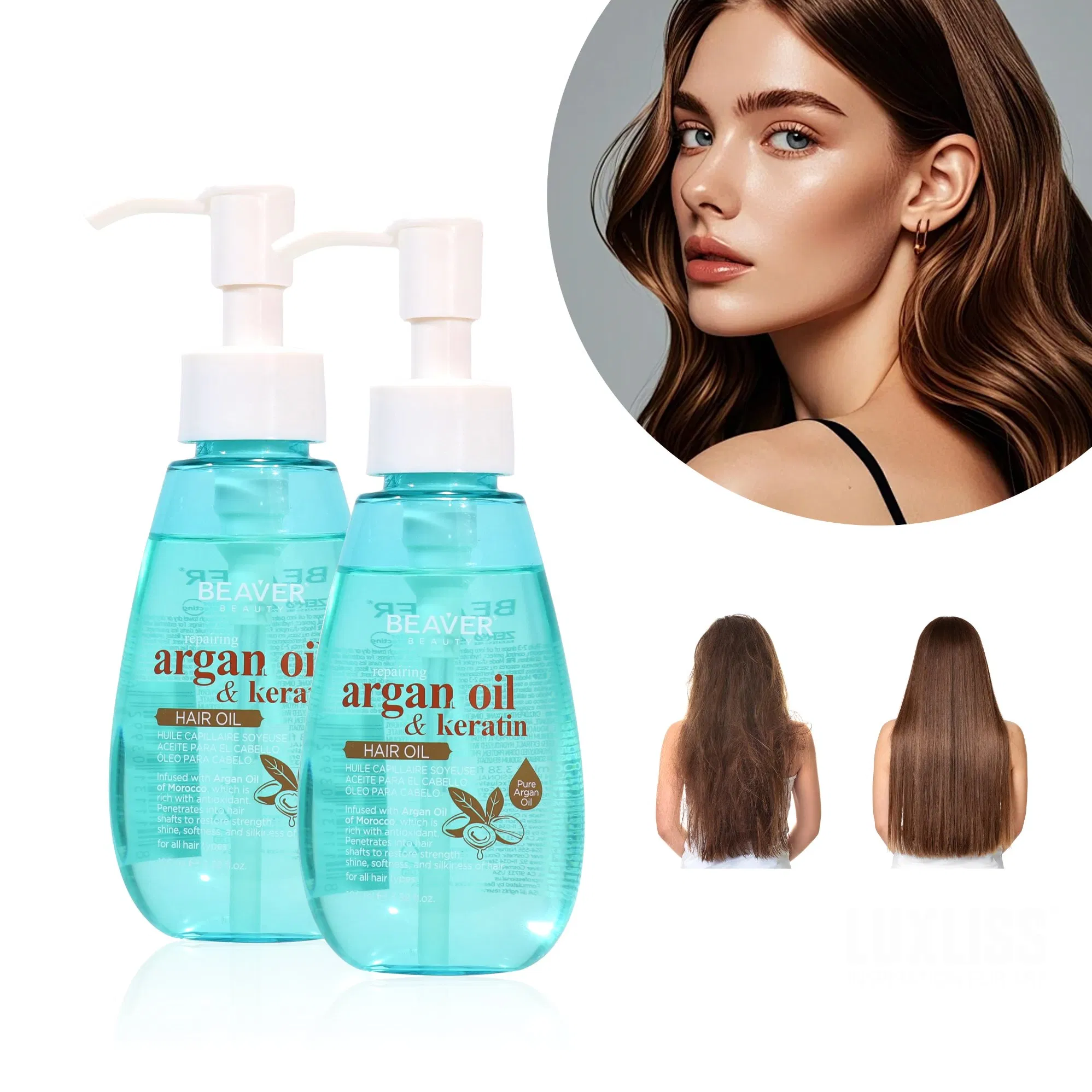 Beaver Wholesale Keratin Hair Treatment Natural Moroccan Argan Oil Best Hair Oil