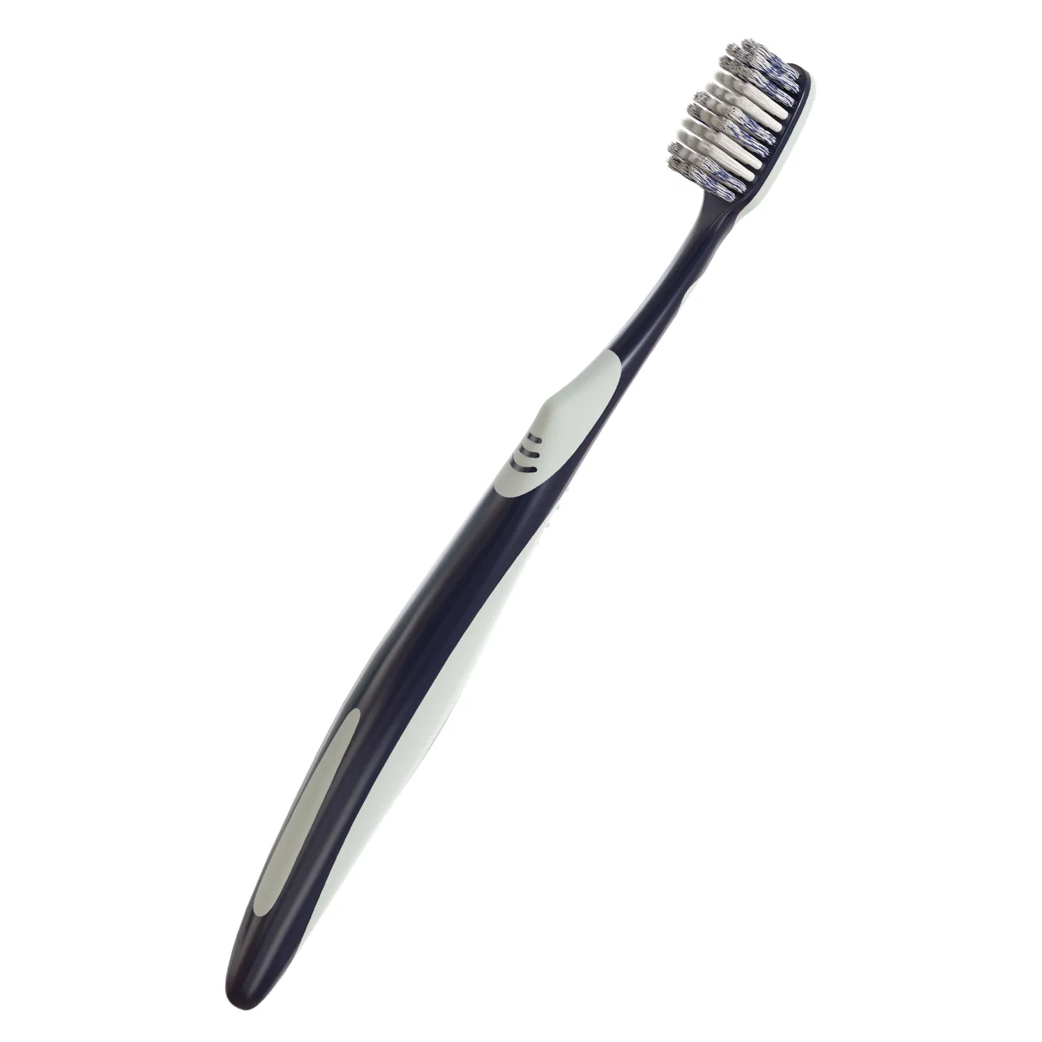 Hot Sale High Quality Adult Plastic Toothbrush with DuPont Nylon Spiral Flat Bristles