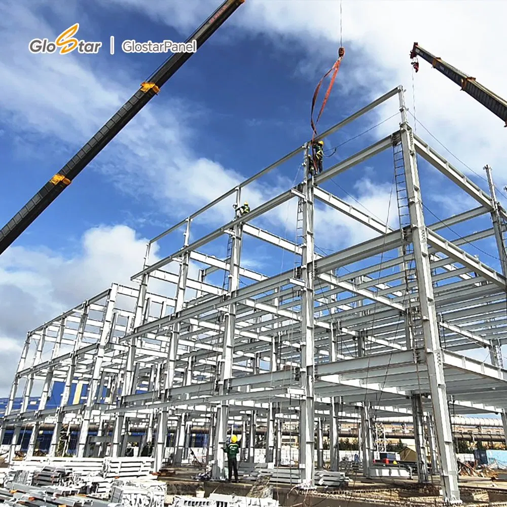 Multi Story Prefabricated Steel Structure Office Building Factory Construction