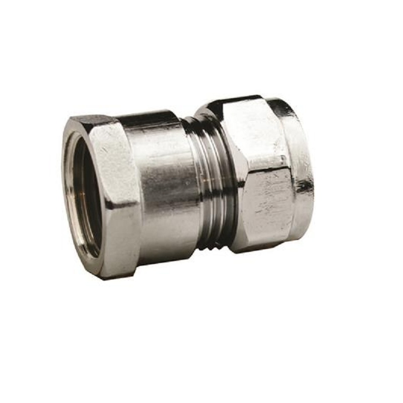 Chrome Plated Compression15mm X 1/2" Straight Connect Female Iron