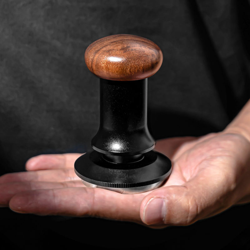 Stainless Steel Ripple Waffle Base Adjustable Depth Constant Pressure Coffee Tamper