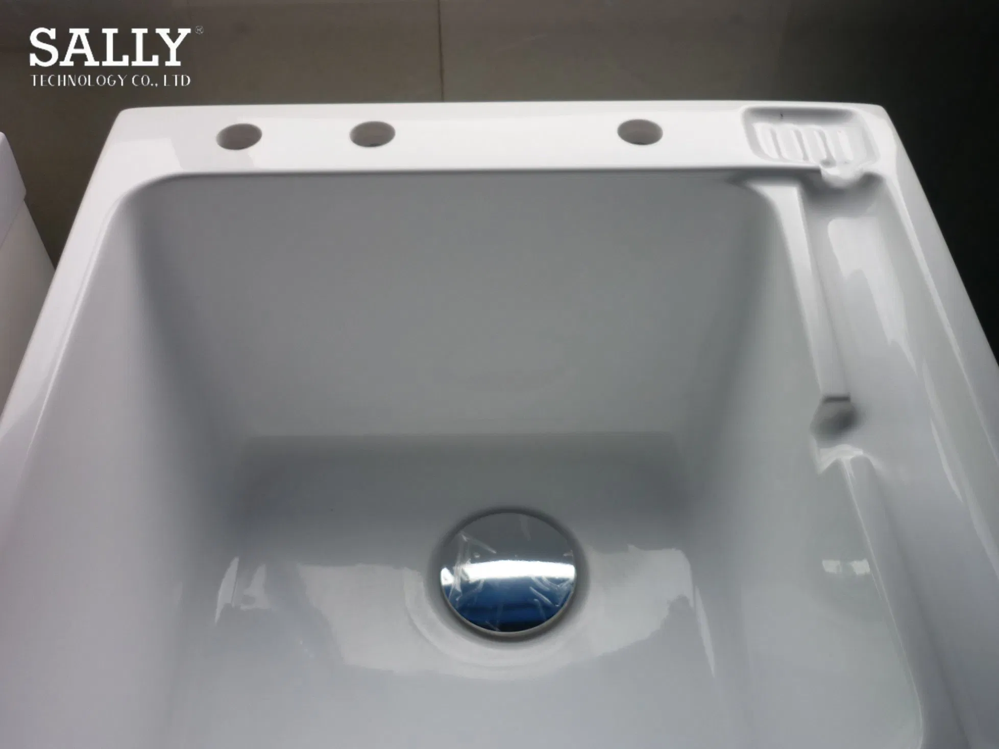 Modern Design Bathroom Vanity Kitchen Cabinet White Laundry Acrylic Sink