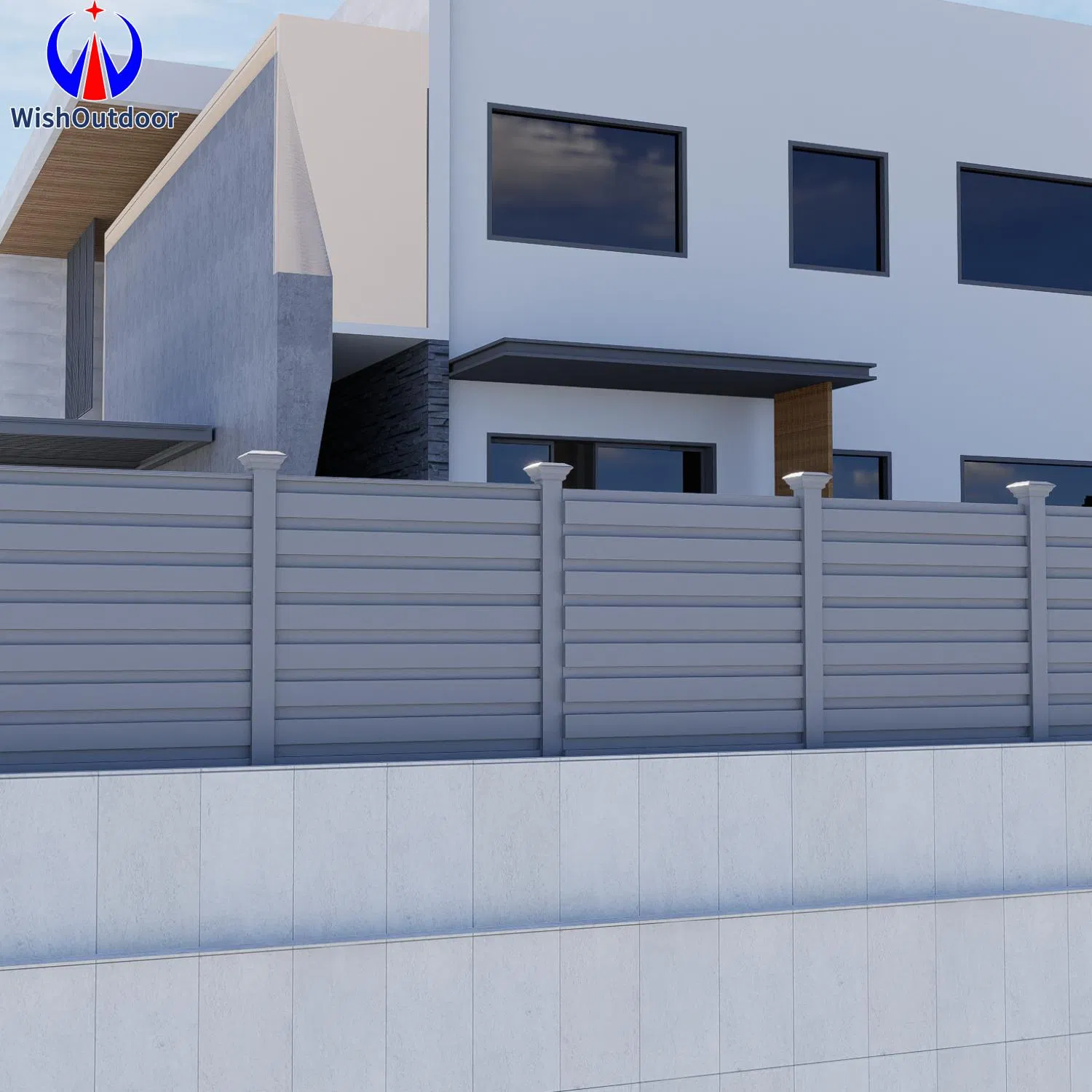 Vinyl Fence Panels Security Farm Privacy PVC Fence WPC Fence Panel