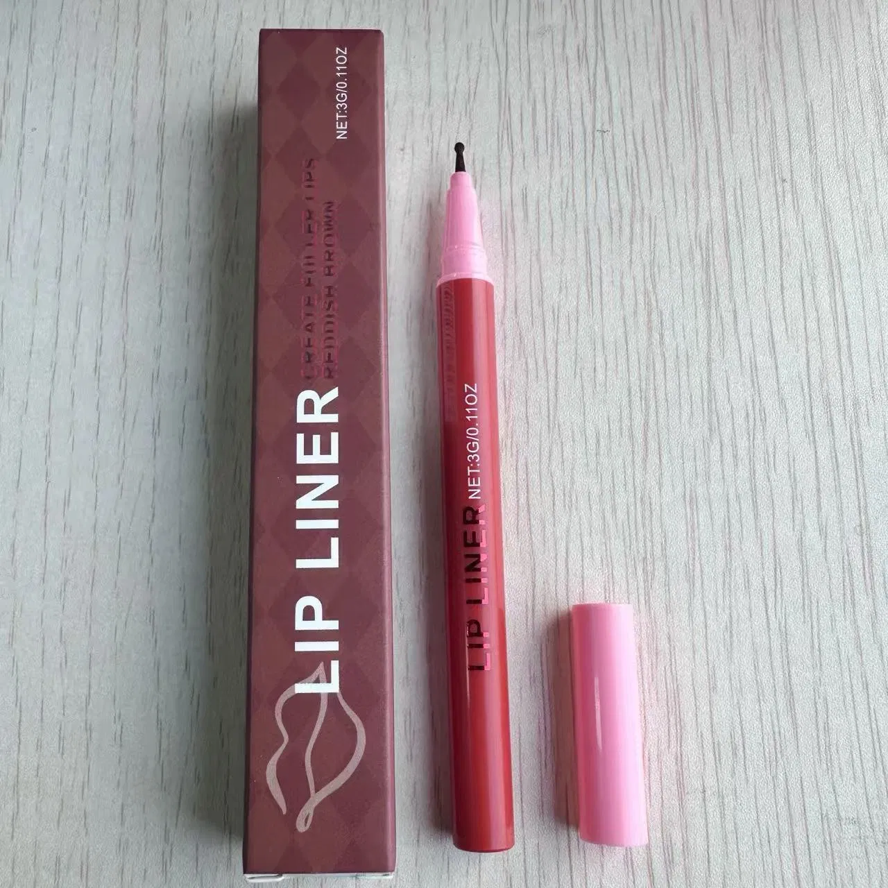 Cosmetics Smooth Water-Based Lip Liner Brown Pink Color Lipliner Pencil Creamy Lip Liner