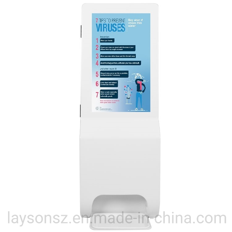 Automatic Hand Sanitizer Dispenser with 21.5" LCD Display Android Stand Billboard, Auto Alcohol Foam Liquid Gel Spray Disinfectant Hand Sanitizing Dispenser