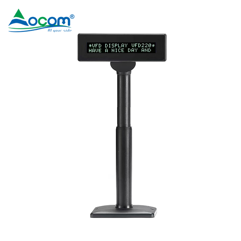 VFD220C OCOM 20X2 Characters with 7mm Height Characters Double Line VFD Customer Display for POS System