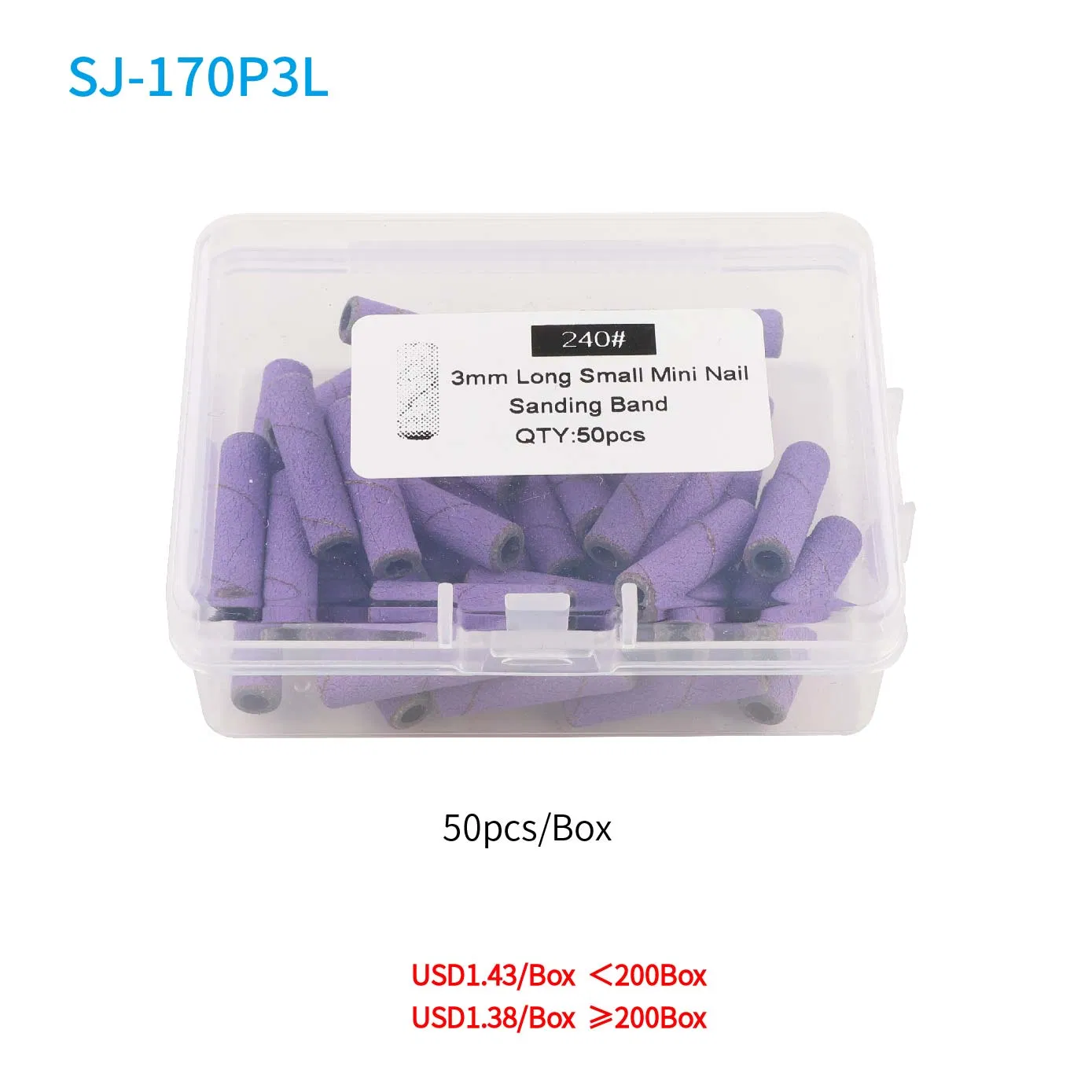 Mini Type Cuticle Cleaning Super Long Mandrel Bit Nail Sanding Bands