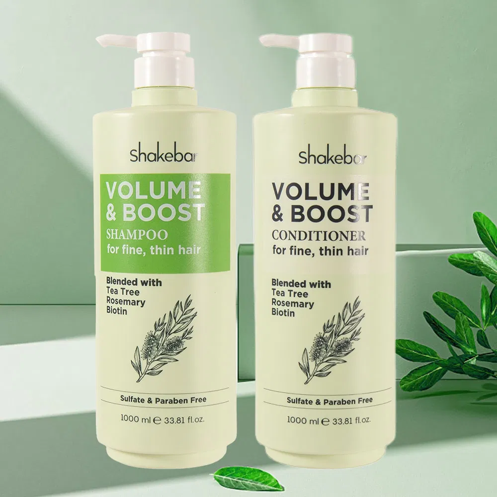 Shakebar Natural Organic Tea Tree Bounce Thickness Best Hair Shampoo and Conditioner