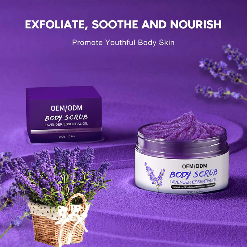 Lavender Rose Body Face Scrub Cleansing Exfoliating Whitening Custom Body Scrub