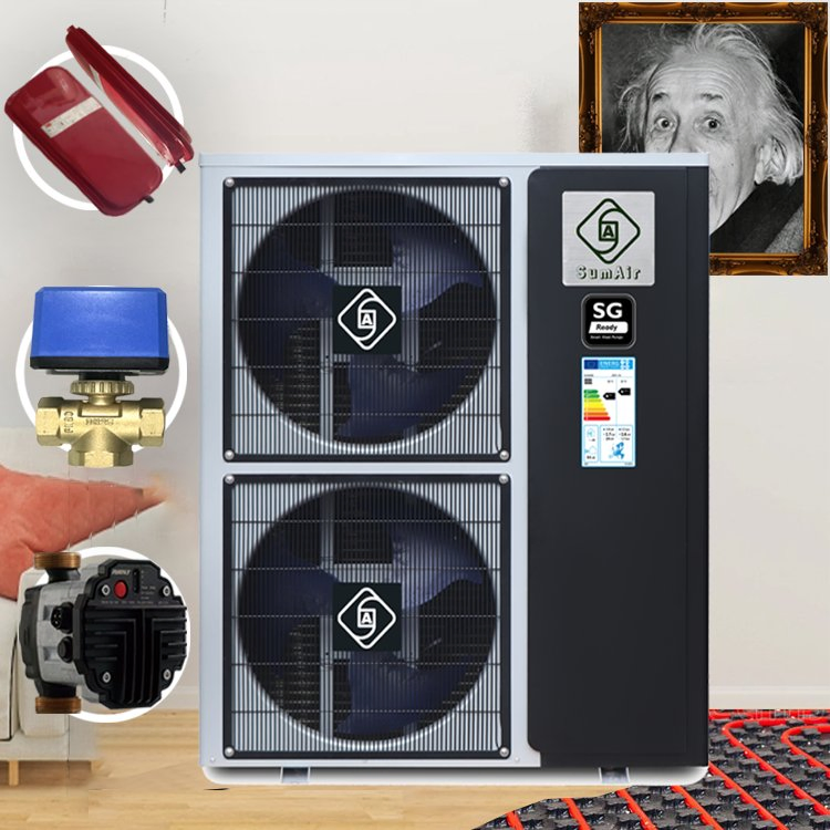 12+ Years Manufacturer Factory Supply 5okw ERP a+++ R32r290 Gas Underfloor Heating System Sanitary Hot Water Use DC Inverter Air to Water Heatpump