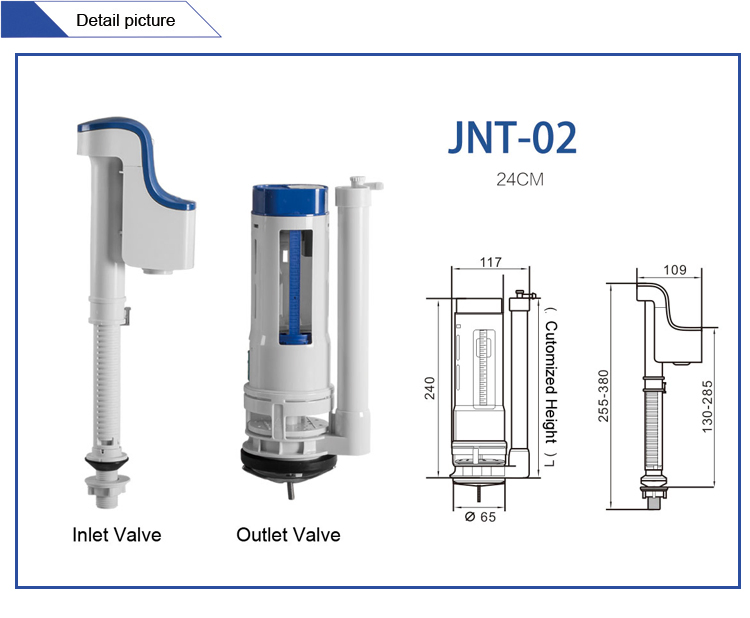 Toilet Tank Fittings for High End Market