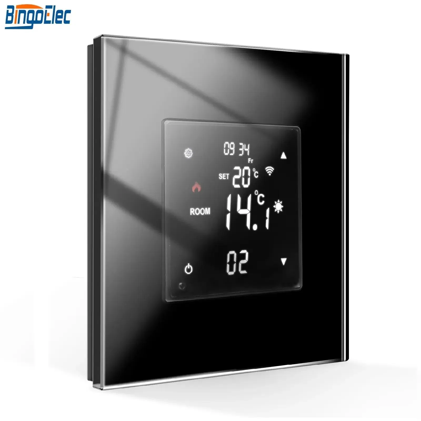 Bingoelec WiFi Smart Thermostat Electric Underfloor Water Heater Switch