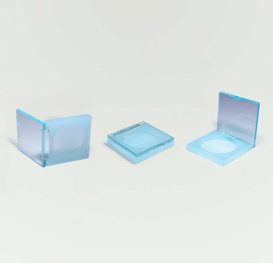 Custom Printing in Stock Empty Compact Clear Round Plastic Packaging Transparent Loose Powder Case