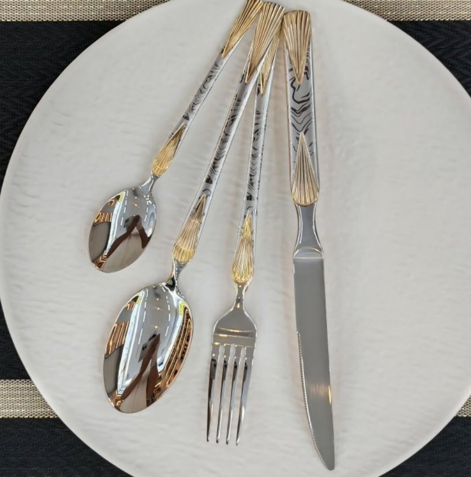 Elegant Stainless Steel Cutlery Set for Dining and Entertaining