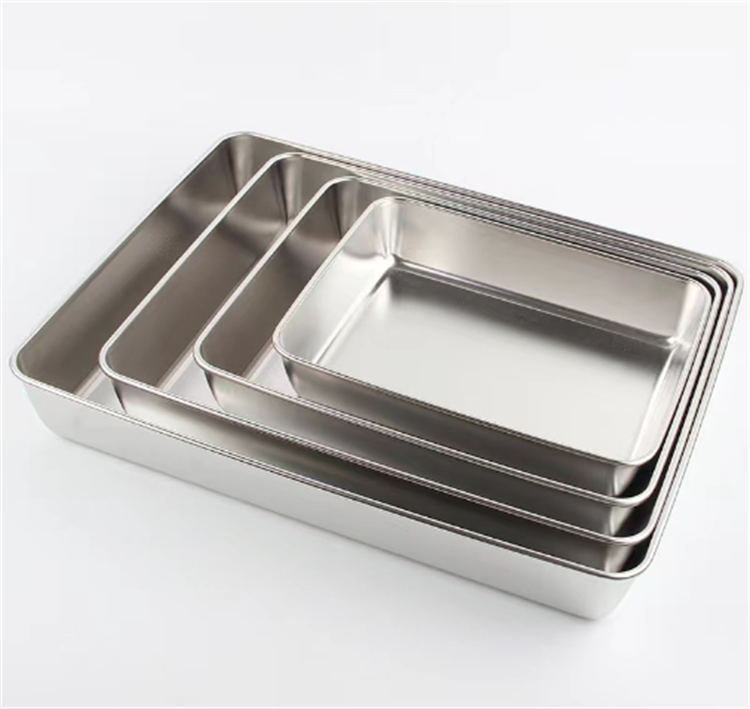 Factory Wholesale Storage Metal Food Baking Cake Pan Stainless Steel Food Restaurant Hotel Steam Table Pans