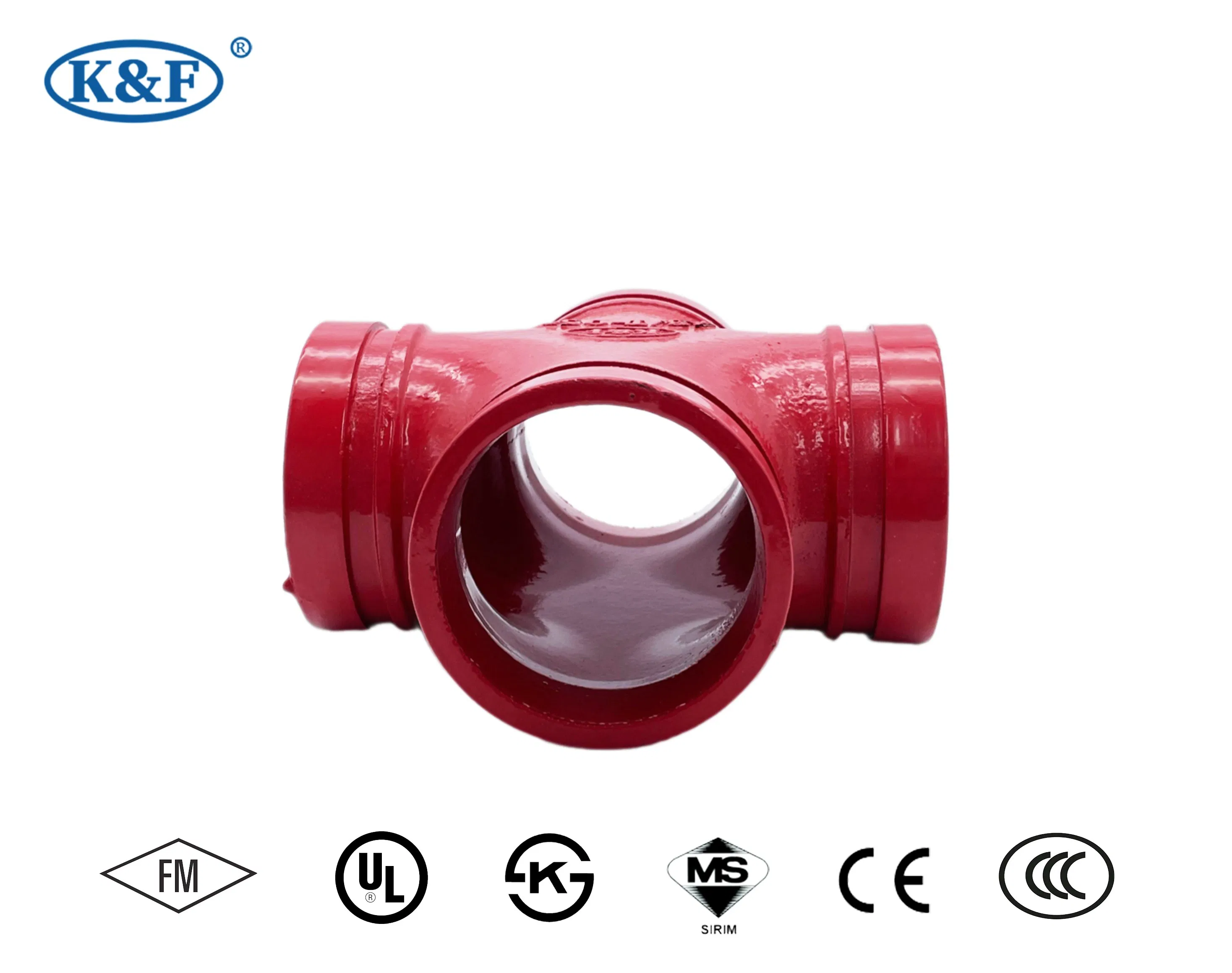Kanaifu Grooved Ductile Iron Pipe Fitting Cross for Water Supply System