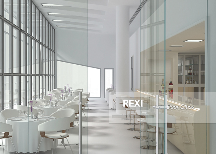 8mm 10mm 12mm Frosted Acid etched Toughened Glass Door