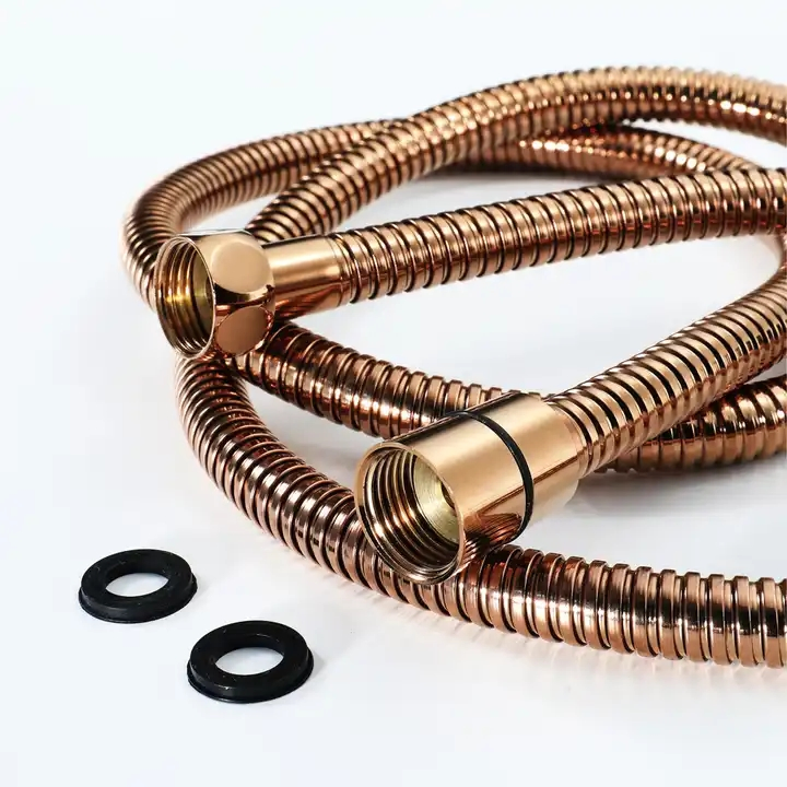 Shower Bathroom Accessories Hotselling Wholesale Stainless Steel Rose Gold Shower Hose